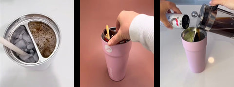 stainless steel water bottle with straw